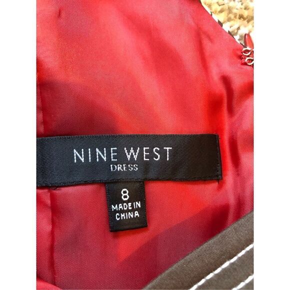 Nine West Women’s Red and Brown Floral Design  Tank Dress Size 8 - Picture 5 of 8